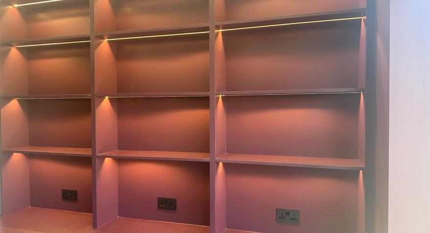 Bespoke LED cabinet lighting in Theydon Bois