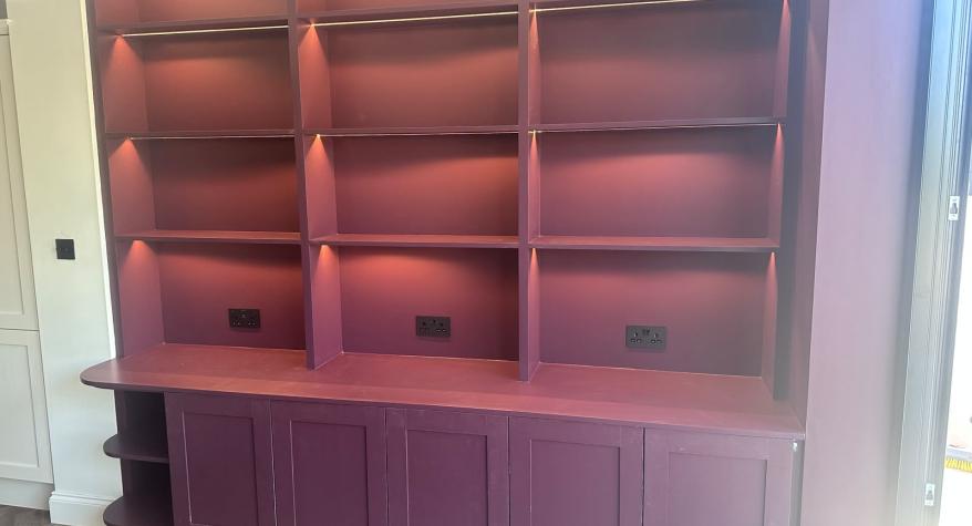 Bespoke LED cabinet lighting in Theydon Bois