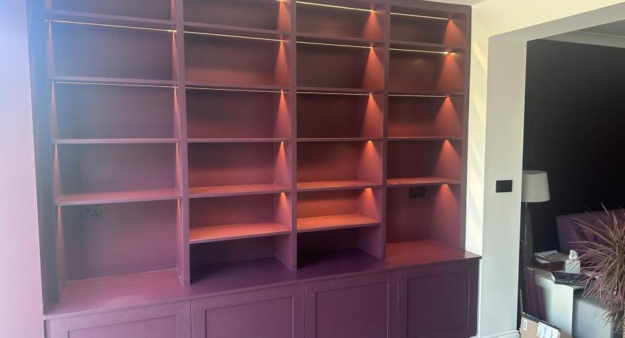 Bespoke LED cabinet lighting in Theydon Bois